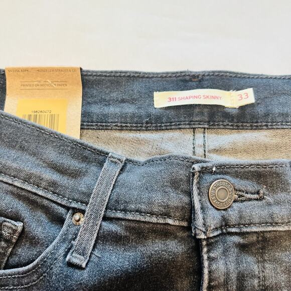LEVI'S Women's Black 311 Shaping Skinny Jeans Size 16 short 33Wx30L NWT (A0127) - Picture 4 of 8